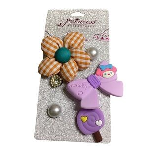 Princess Accessories Floral and Bow shoe charm Clip Set 6pcs